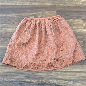 PEEK Girls Orange and Gold Lined Skirt Size 10